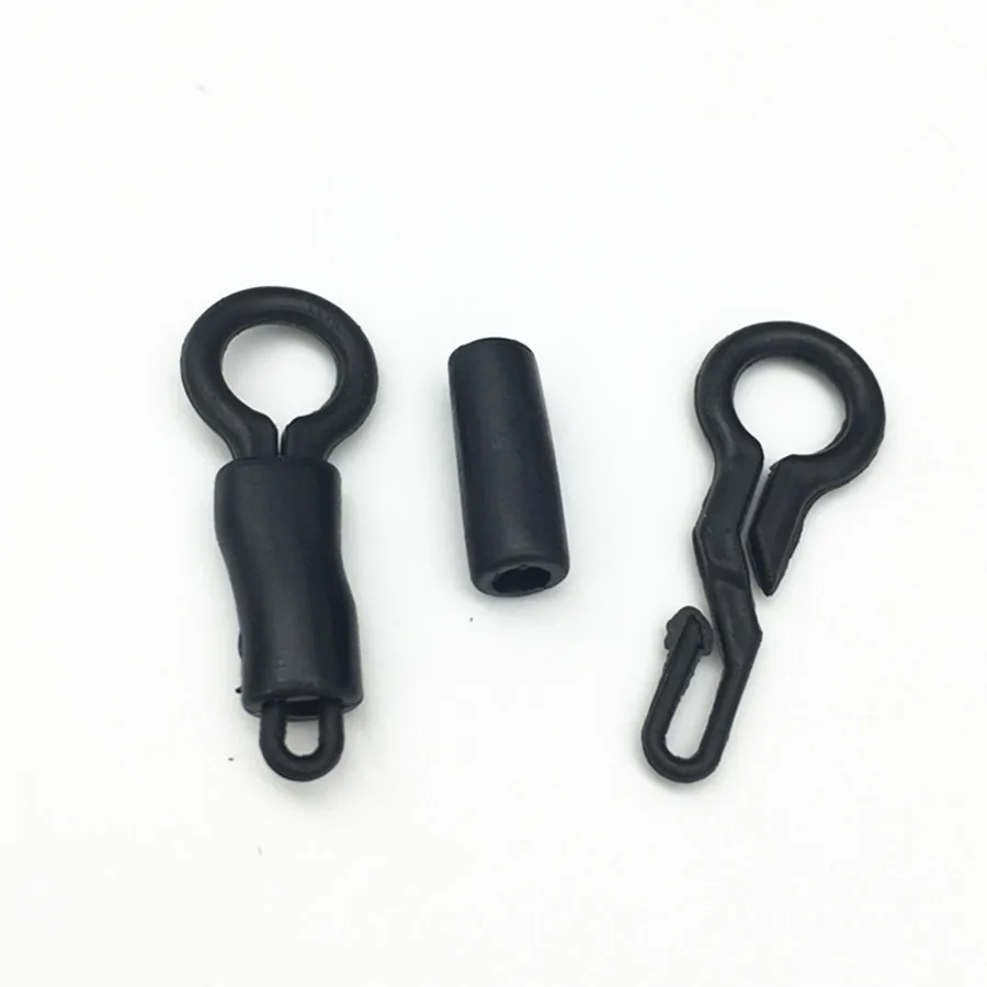 50*Back Lead Clips with 50*Lock Tubes Carp Fishing Sinker Weight Tackle
