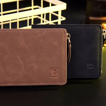

Dollar Price with Coin Bag Zipper Men Wallet Wallets for Men with Coin Small Money Purses Wallets New Design Top Men Thin Wallet
