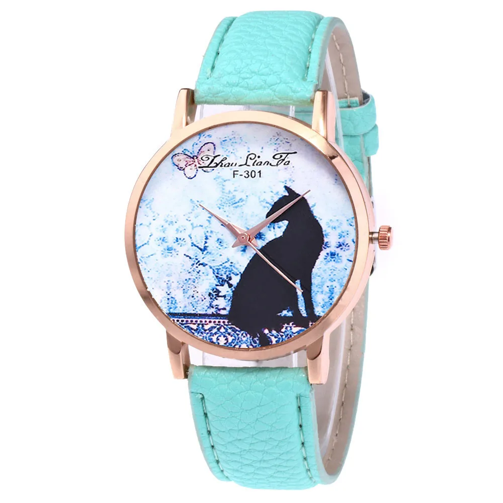 Fashion Casual Cats pattern Dial watches Women Classic Quartz Leather Band Analog Quartz Round Wrist Watch Ladies Fashion Clock Fashion Casual Cats pattern Dial watches Women Classic Quartz Leather Band Analog Quartz Round Wrist Watch Ladies Fashion Clock