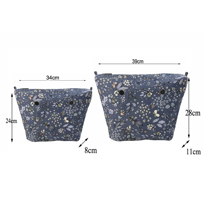 New Accessories Colorful waterproof canvas Lining Pocket interior inserts Inner for obag o bag silicon bag women handbag
