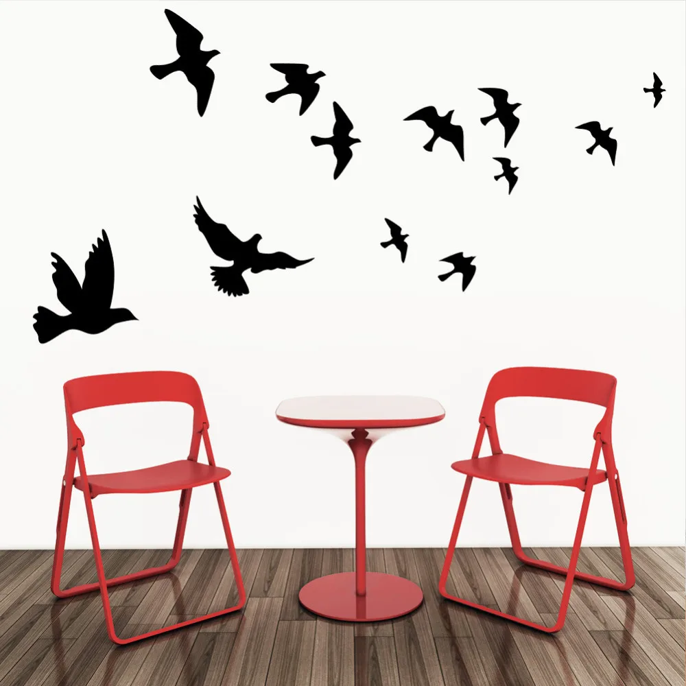 Горячая Распродажа красивые гуси утки птицы летающие стены Искусство Виниловые украшения съемные наклейки 8501