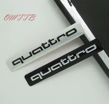 Auto car metal QUATTRO sticker emblem Car Accessories for Audi A3 A4 A5 A6 Q3 Q5 Q7 B7 B8 R8 TT Emblem Badge Sticker car styling