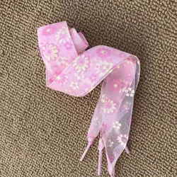 Новые 11 Цвет печать снег пряжи кружева 2,5 см Ширина 80 см/100 см/120 см Длина Ультра -тонкий прозрачный кружевной кроссовки спортивная обувь