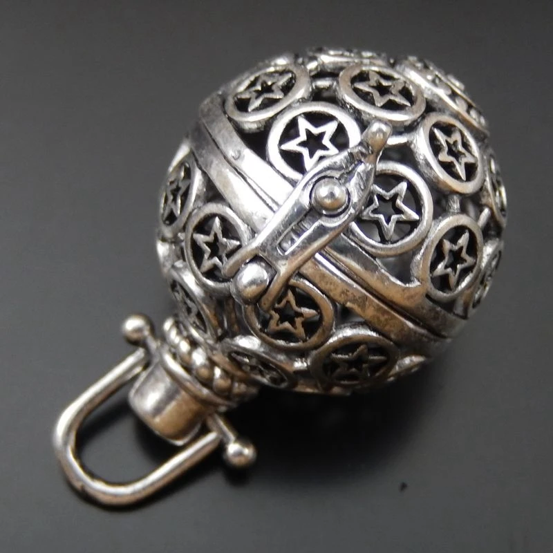 1 шт. антикварное серебряное мини ожерелье с пентаграммой эфирное масло