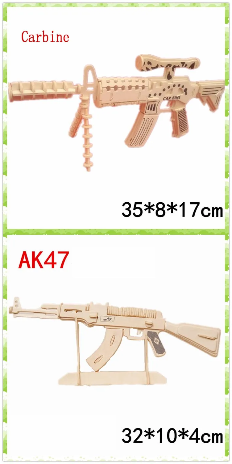 AK47/Кольт/Револьвер/карабин/M4 винтовки, дерево, модель корабля ружьё модель монтажный комплект игрушка-головоломка Maquetas ботинки в стиле «милитари», A308