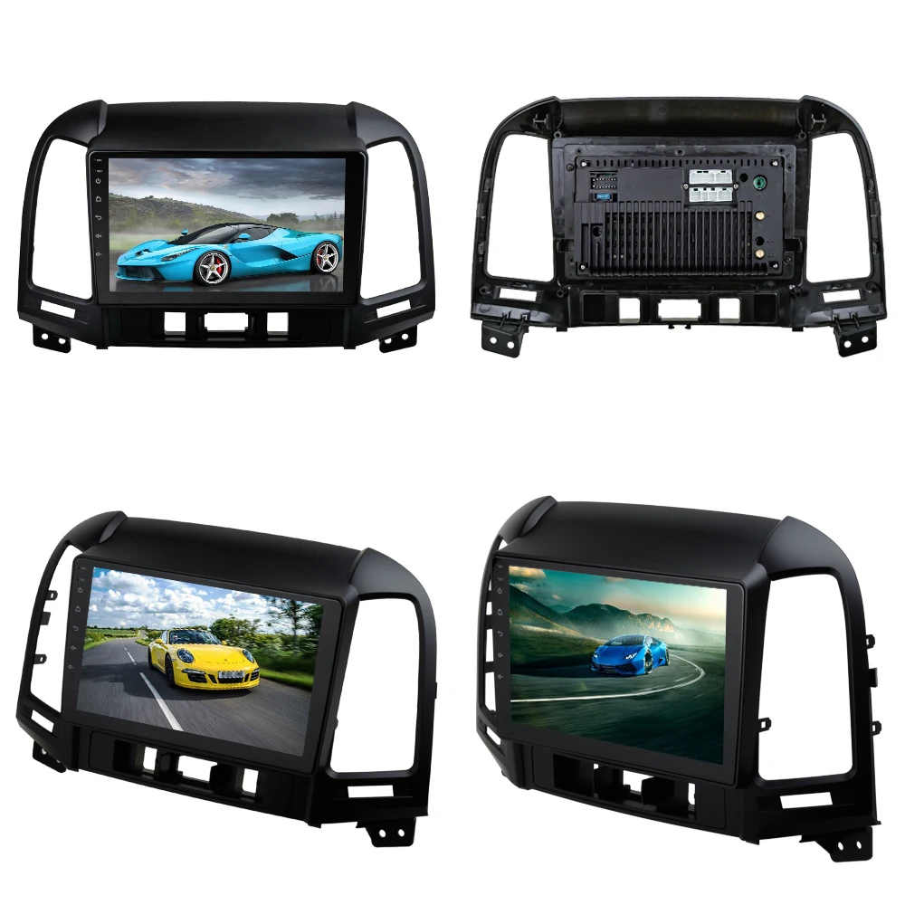 Top Sinosmart  Android 8.1 2Din IPS/QLED 2.5D screen car gps radio navigation player for Hyundai santa Fe 2006-2019 1