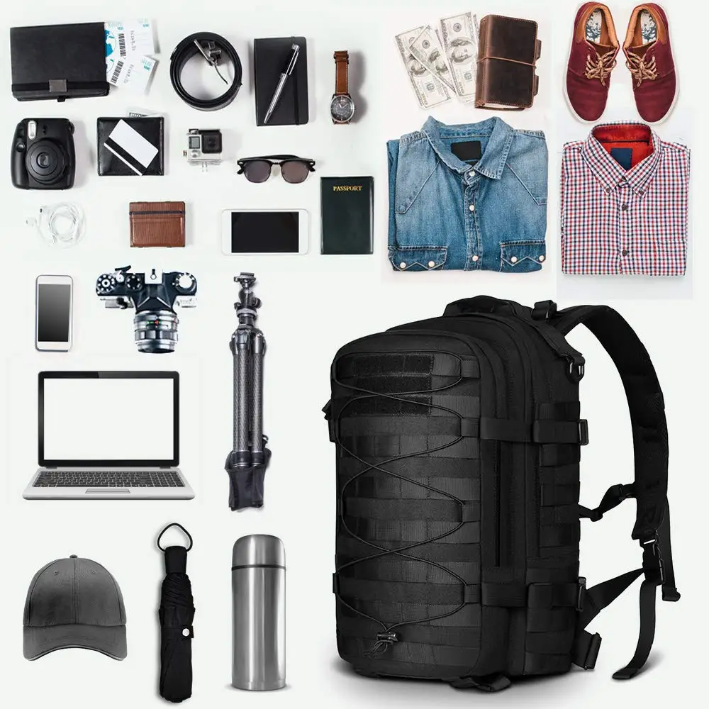 Tactical Backpack Molle Military Assault Pack Nylon Trekking Rucksack Laptop Shoulder Bag for Trave