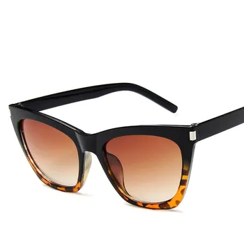 

Lightweight lady New big cat eyes sunglasses for woman retro leopard color multicolor Square border UV High-end design