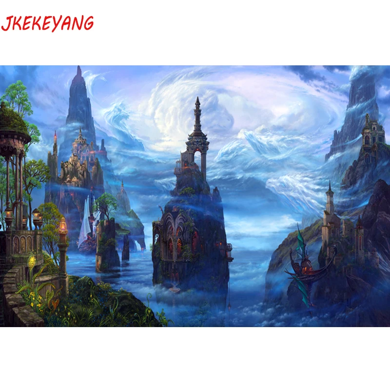 

5D DIY square/round Diamond Painting Fantasy castle Cross Stitch Diamond Embroidery Pattern Rhinestone home decor J0977