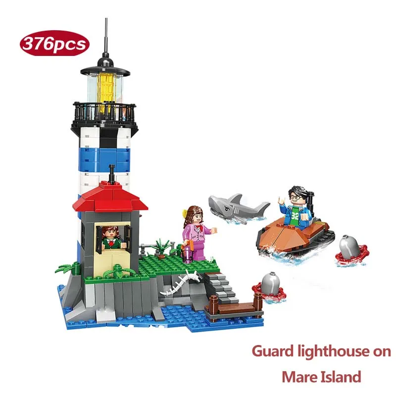 Цена Деревенский креативный уличный вид, серия, Мэриленд, сельскохозяйственная защита, маяк на малайском остров, строительные блоки, игрушки для...