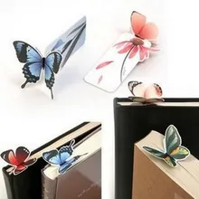 140 шт./лот 3D бабочка закладка для прекрасный подарок на день рождения Книга Марка Рождественский подарок бумаги закладки