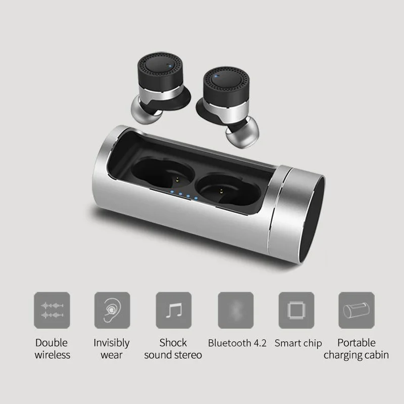 Original OVEVO Q62 PRO Wireless Bluetooth Earphone with Charging Dock 800mAh Battery Noise Cancel CVC 6.0 Headset for Smartphone