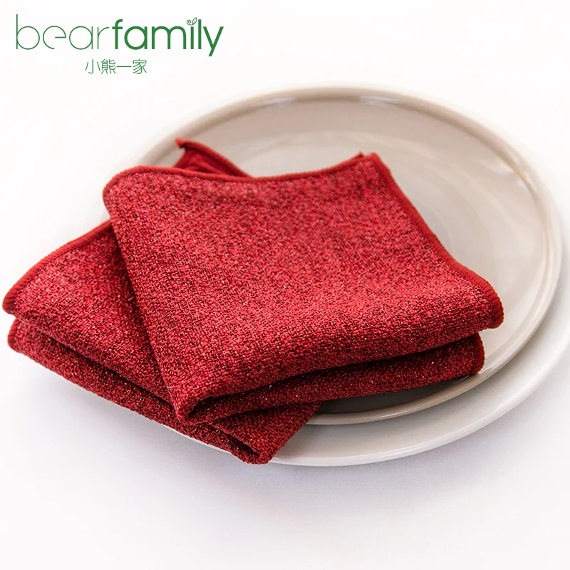 3pcs Polished cleaning cloth Microfiber cloth for pans dishes cookware antibacterial kitchen towels for household heavy duty