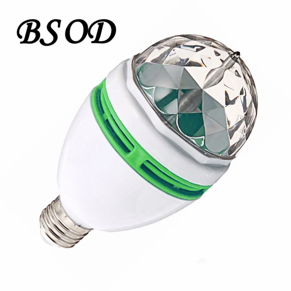 

3W LED Rotating RGB Lamp 85-265V Crystal Stage Auto Full Color Effect Light Bar Light KTV Dancing Light BulbLamp