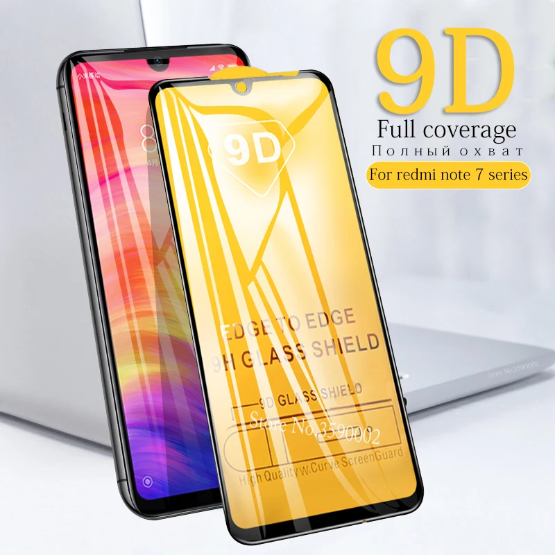 9D Full glue Protective Glass For Xiaomi Redmi Note 7 Screen Protector On Xiomi Pro Note7 7pro Tempered Glas Film | Мобильные