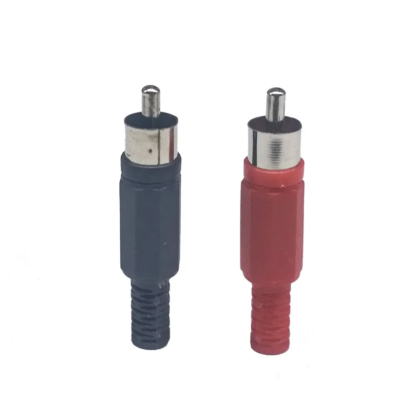 10 шт./лот 5 черных и красных RCA пластиковых av разъемов пластиковый корпус стерео