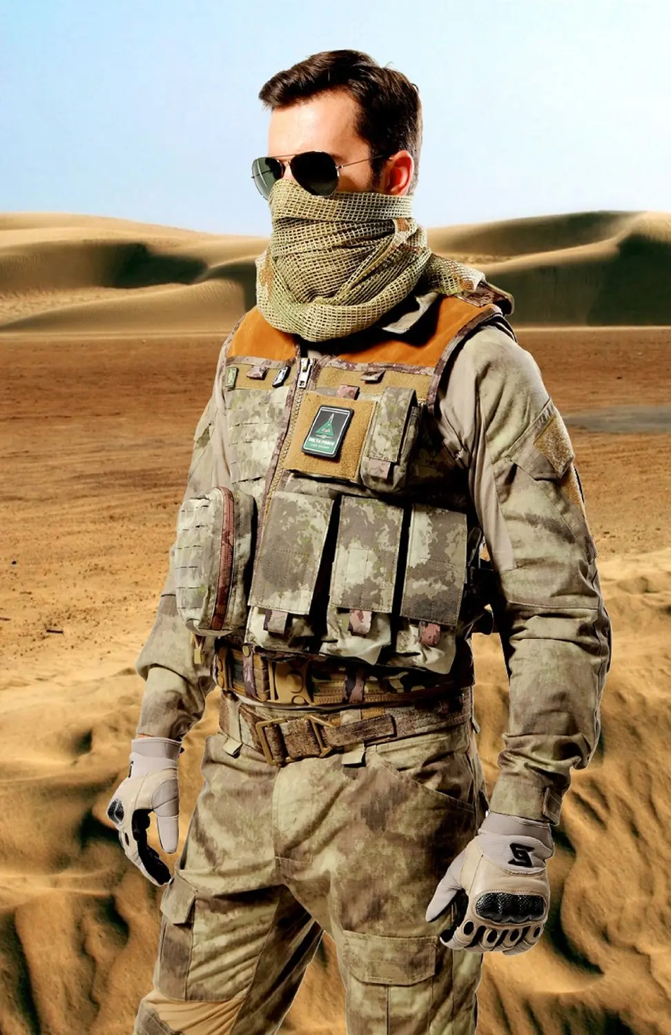 Военный Камуфляжный Тактический сетчатый дышащий головной шарф снайперский Вуаль шарфы для страйкбола охота Велоспорт шейный платок