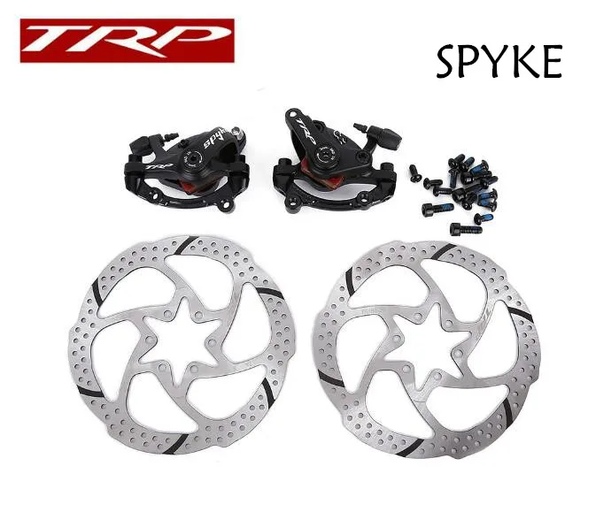 TRP Spyke MTB велосипед механический дисковый тормоз набор передний+ задний черный с 2x160 мм роторы двусторонний привод механический дисковый тормоз