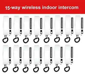 

ZHUDELE 2.4Ghz digital wireless indoor intercom/interphone system for 15-rooms,99 handsets extendable 1000 meters distance