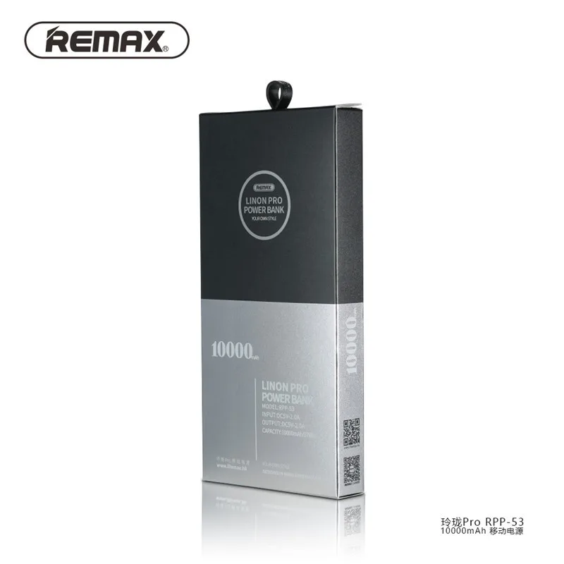  100% Original Remax teléfono móvil Banco de la energía 10000 mAh 2 USB cargador de batería externo 