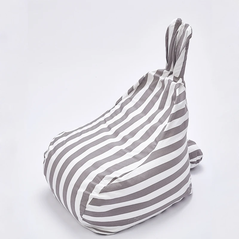 

Cute rabbit ears striped children's sofa lazy sofa seat stool Leisure bean bag removable washable EPP filled particles kids sofa