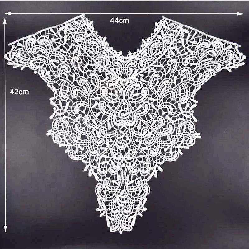 1 шт. кружевной воротник красивый цветок Кружевная аппликация отделка, кружевная ткань швейные принадлежности