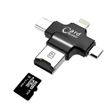 Mini Metal Type C Card Reader Portable Key Ring USB Type C