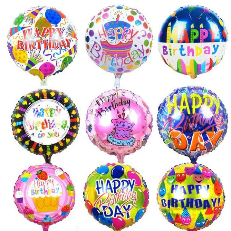 

1pcs 18'' Happy Birthday Foil Balloons Birthday Party Decorations Kids Adult Helium Balloon globos helio Air Ballon