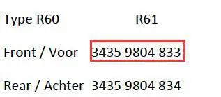 GOGO 10 шт. передний Датчик тормозных колодок для подходит Mini Cooper R60 R61 OEM 3435 9804 833 34359804833