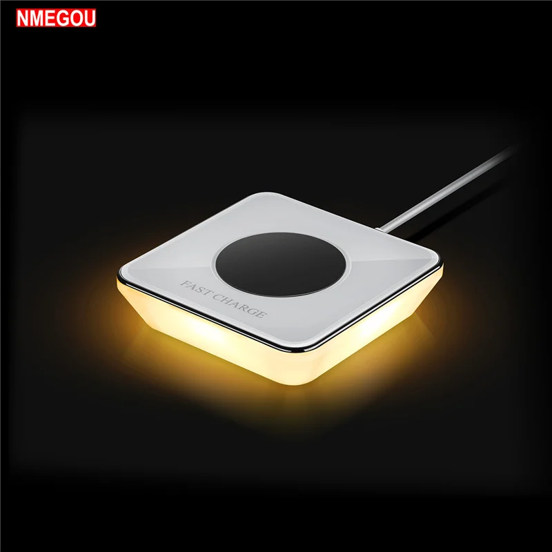 Night Light Qi Wireless Charger Fast Charging Pad Dock for