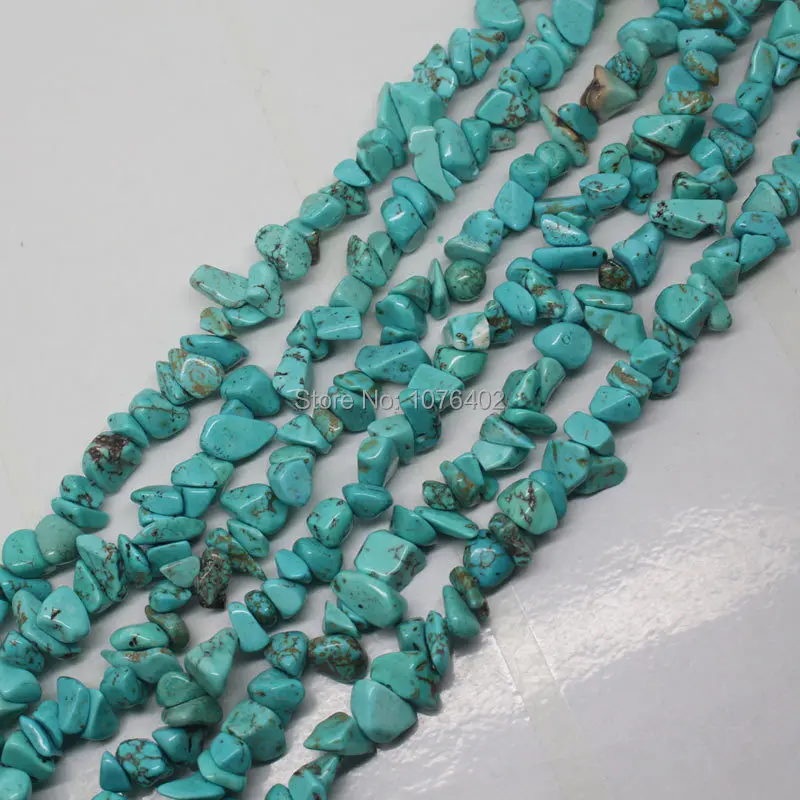 

Mini. order is $7! 4-11mm Green Turquoises Freeform Macadam Loose Beads 34''
