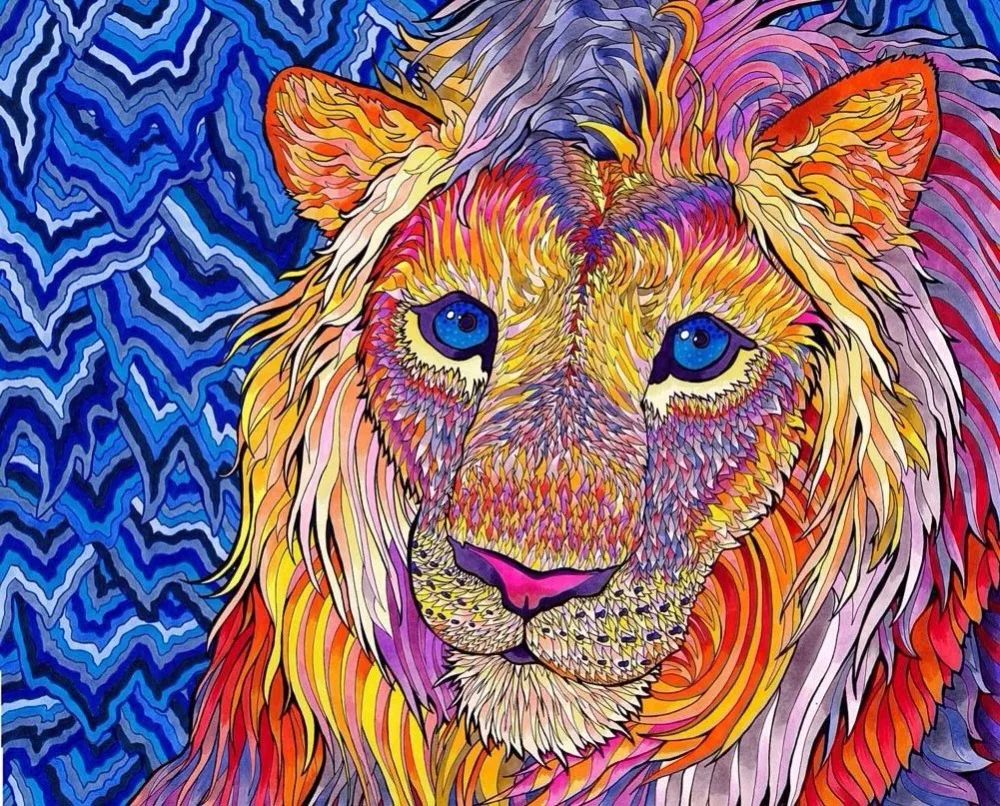 Psychedelic Trippy Colorful Silk Art Bedroom Decoration ...