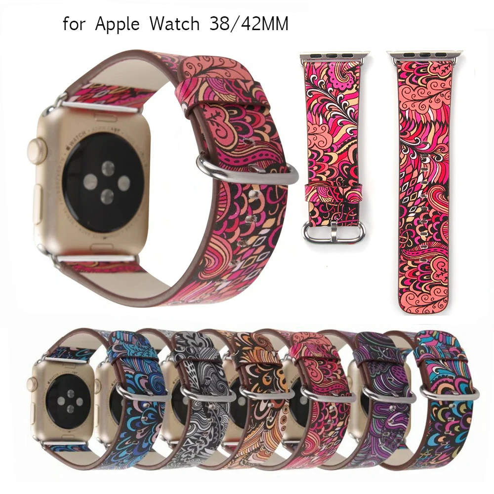 

BUMVOR Newest color arrive National Belt leather loop For Apple Watch Band Strap for iwatch 38 40mm/42 44mm Series 1/2/3/4