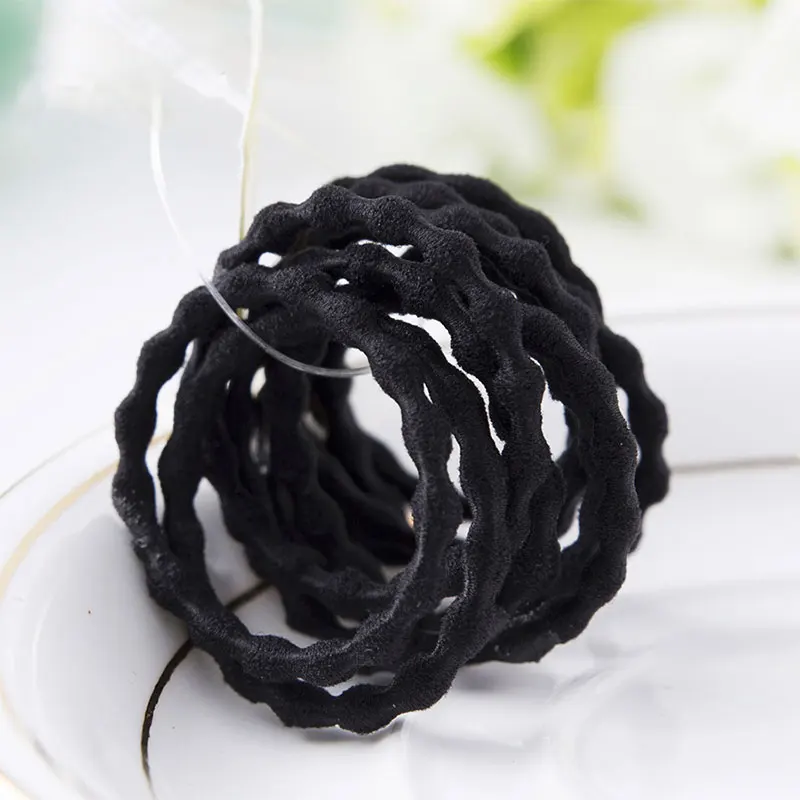 Высокоэластичное детское кольцо для волос 10 загруженных резиновых лент Детские карамельные цвета головная веревка - Цвет: A12-1
