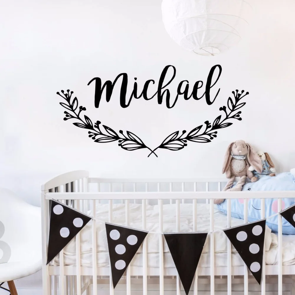 Us 4 07 30 Off Nursery Decor Removable Wall Stickers Babys Room Wall Decal Personalized Name Home Decoration Kids Bedroom Wall Mural Ay0119 In Wall