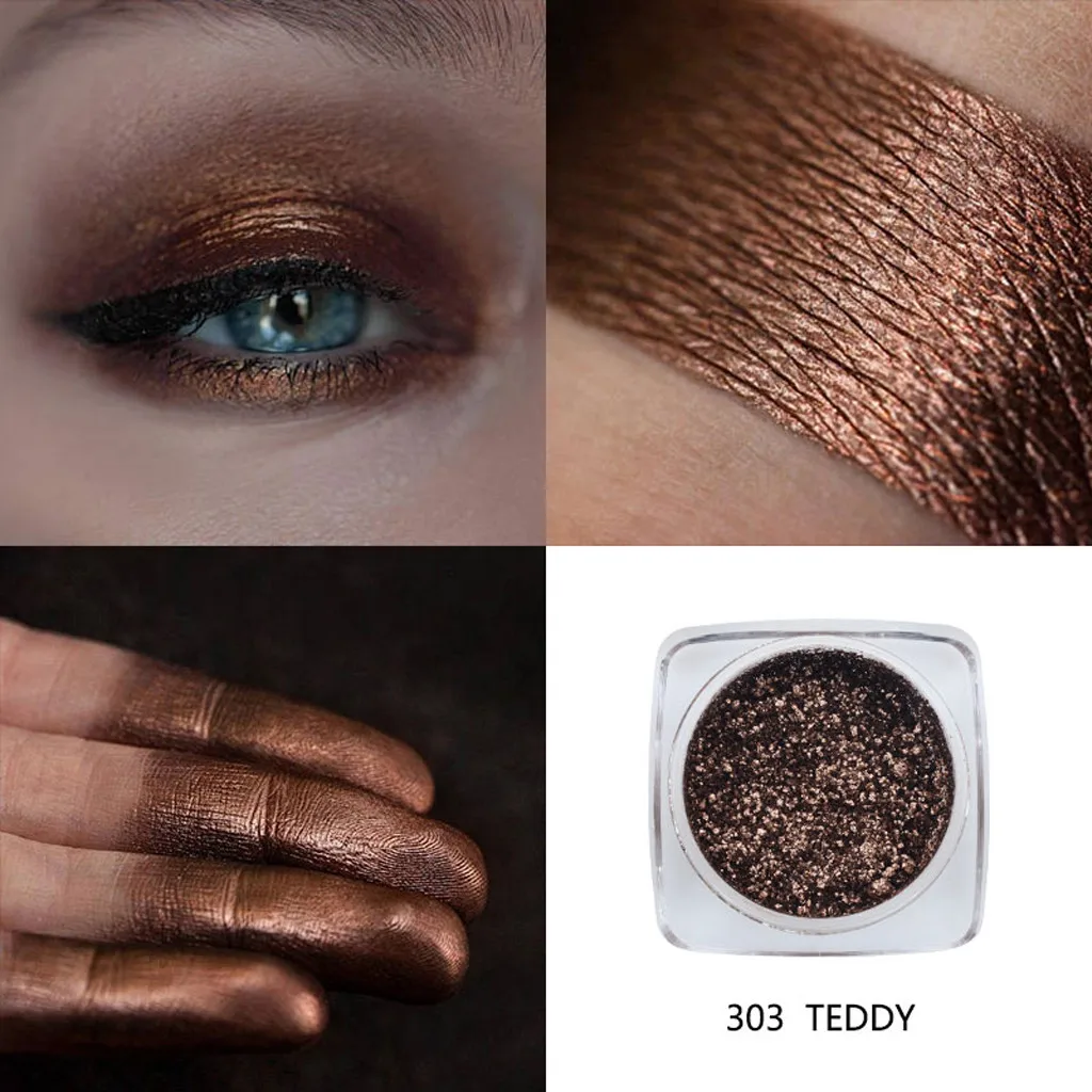 

12 Colors Shimmer Eye Glitter Makeup Powder Waterproof Long Lasting Gold Red White Blue Eyeshadow Palette #15