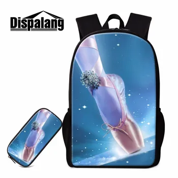 

Dispalang Ballet Girls School Backpack Women Art Bookbag with Pencil Bags for Teens Children Day Pack Primary Student Mochilas