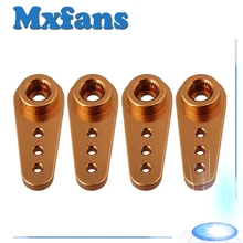 Mxfans 4pcs Gold 25T CNC Aluminium Alloy Metal Servo Horn Arm
