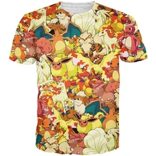 Men Women Hipster 3D t shirt Cute Cartoon Pokemon shirt tees Funny Pikachu Print t shirts Anime tshirts Tops