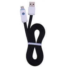 1M 2.1A Micro USB Cable Intelligent LED Light Charging Cable For Samsung S6 S5 Android Sync Data Cable Coloful Jelly line X176
