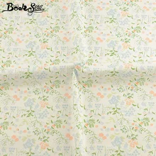 Booksew стеганая ткань краситель хлопок саржа с принтом зеленый цветочный метр текстиль DIY лоскутное шитье ткань Boneca Tilda Tela