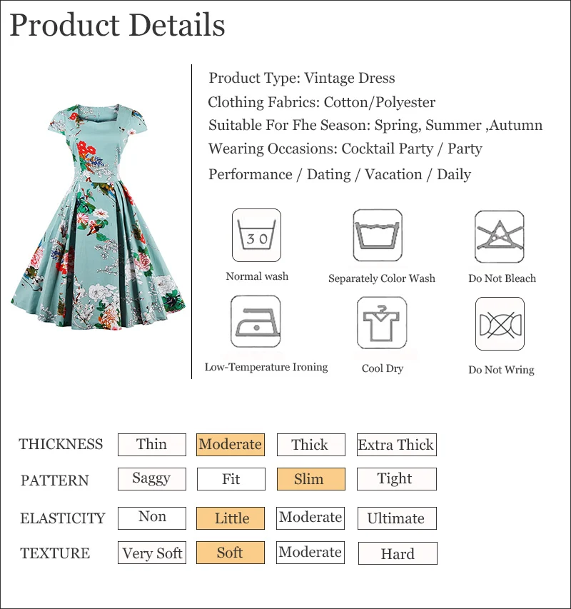 Kostlish Brand 2017 New Summer Dress Women Short Sleeve Slim 50s 60s Vintage Dress Elegant Print Swing Rockabilly Party Dresses (26)