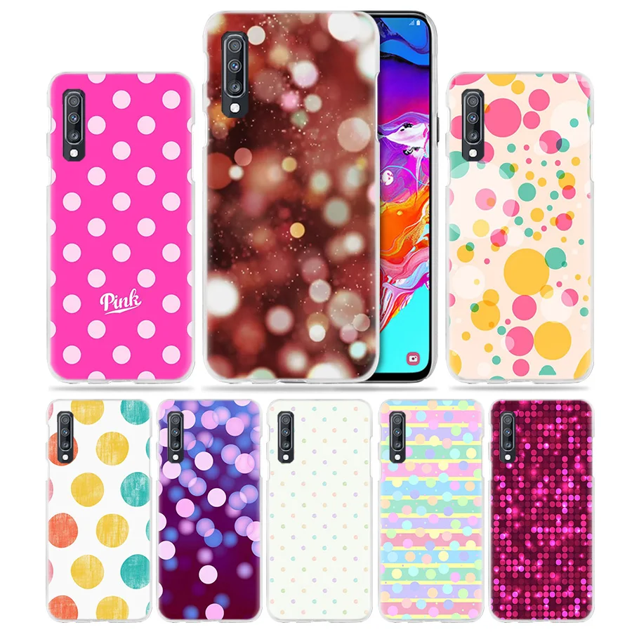 

Polka Dots Dot Case for Samsung Galaxy A50 A70 A20e A40 A30 A20 A10 A8 A6 Plus A9 A7 2018 Hard Clear PC Fundas Phone Coque Cover
