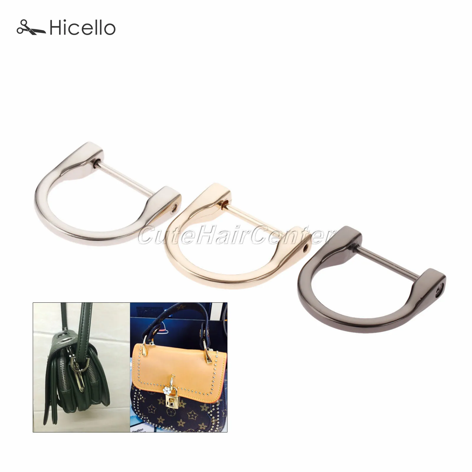 2 шт D кольца для пряжки со съемным винтом из цинкового сплава 25 мм(ID) Dee-Ring багажные аксессуары кожаные сумки 3 цвета Hicello