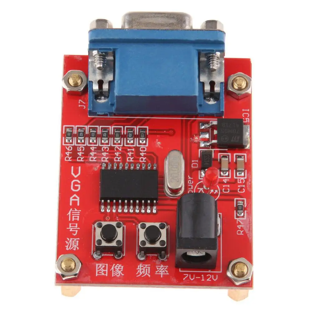 1 шт. VGA генератор сигналов ЖК-дисплей Дисплей тестер 7 V-12 V Мощность Вход