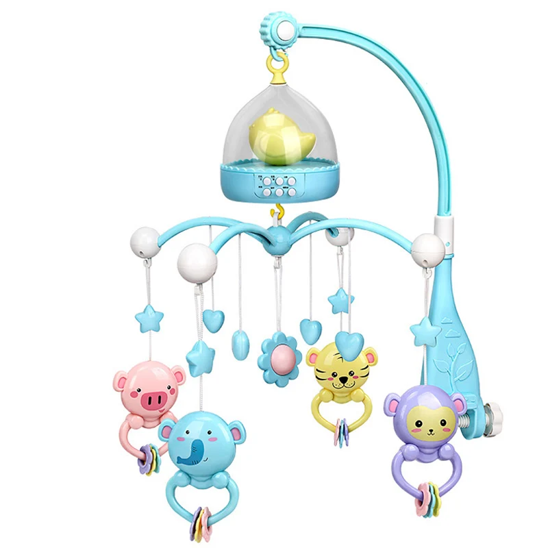 Baby Crib Mobile With Remote Controll Music Box Night Light Rotate
