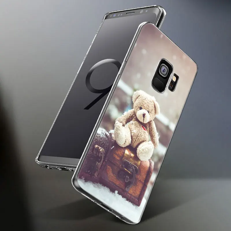 Милый подарок мягкий силиконовый чехол с мишкой Тедди для Samsung Galaxy S10 S9 S8 Plus S7 Edge A6