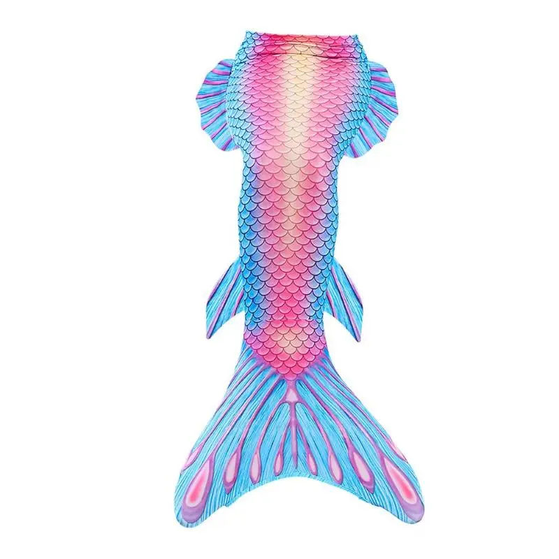 4pcs Girls Fish Tails Swimsuit Bikini Set Kids Swimwear Cosplay Costume Swimming Bathing Suit Fishtail Swimsuit For Summer