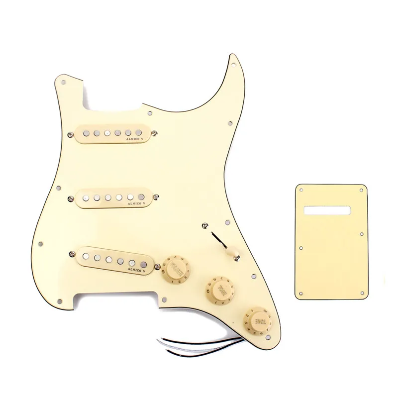 

1 set SSS Pickguard Prewired-Loaded Pickup Control back cover For ST Electric Guitar Parts