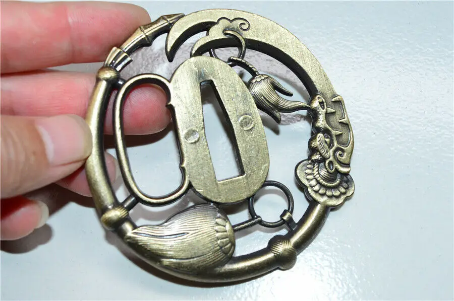 Хороший Сплав Tsuba Guard для японского самурайский меч катана Wakizashi аксессуар